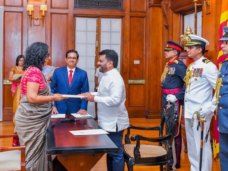 Harini Amarasuriya sworn in her portfolios