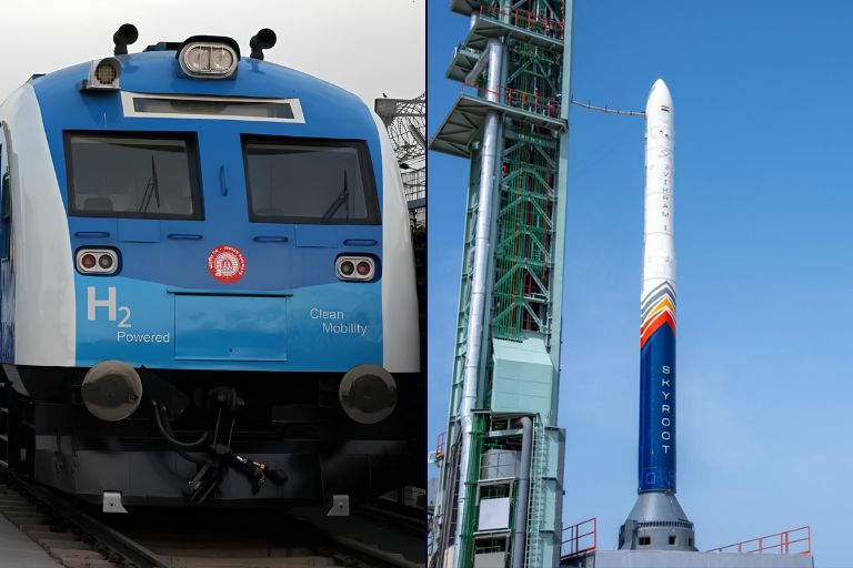 India Accelerates Technology Push with Hydrogen Train and Private Space Launch