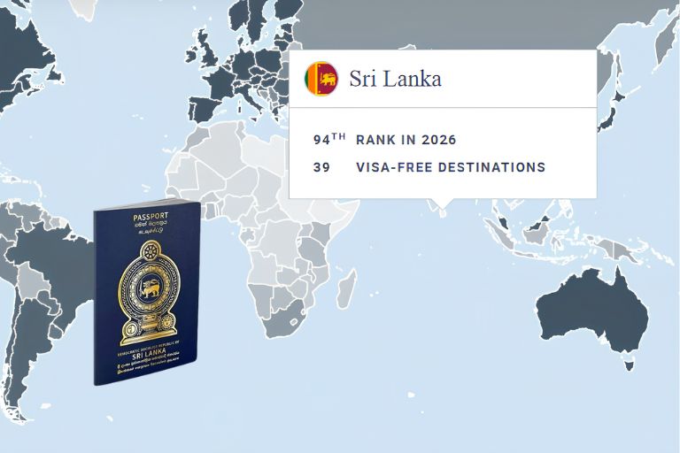 Sri Lanka Ranks 94th in 2026 Henley Passport Index