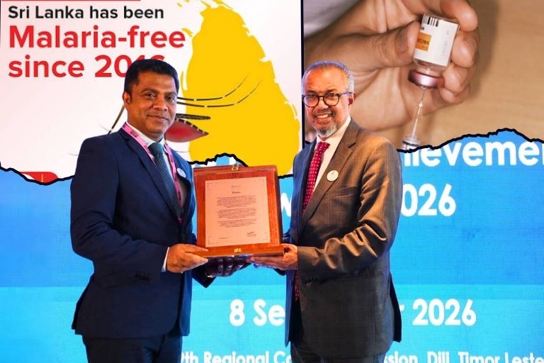 WHO Recognizes Sri Lanka for 10 Years of Malaria-Free Status and Tetanus Elimination